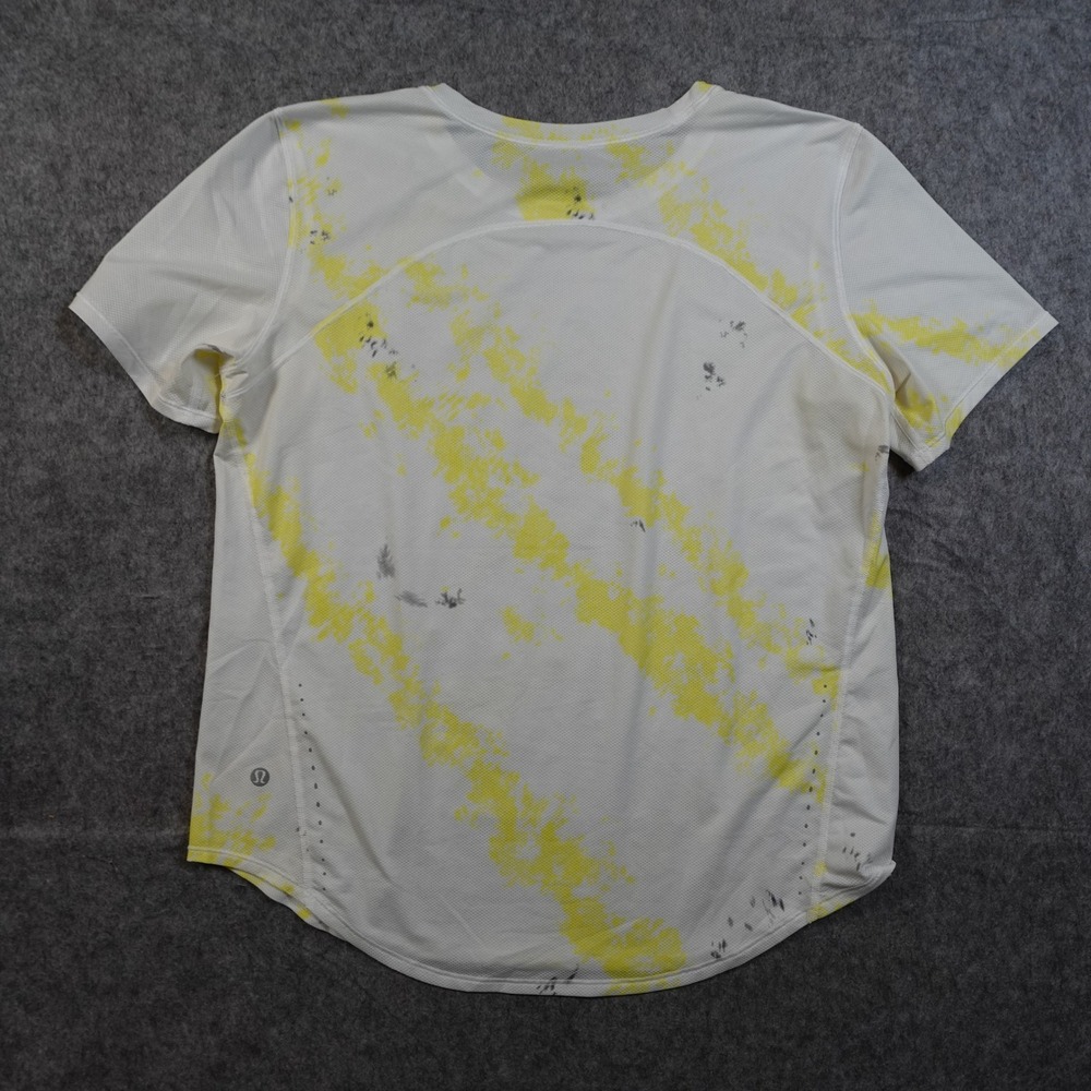 Lululemon Top Womens 6/8? High Neck Running and Training T-Shirt Electric Lemon - Picture 2 of 6
